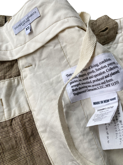 美品 エンジニアードガーメンツ 現行 コンビスーツ 半袖 膝丈 ホワイト M Engineered Garments【エンジニアードガーメンツ】正規取り扱い店